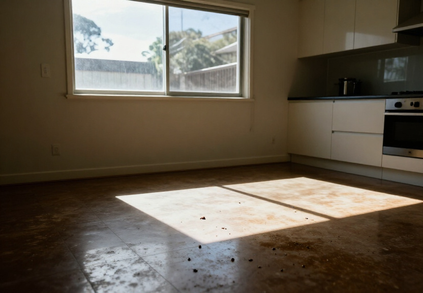 Rodent infestation in a Quakers Hill garage before treatment